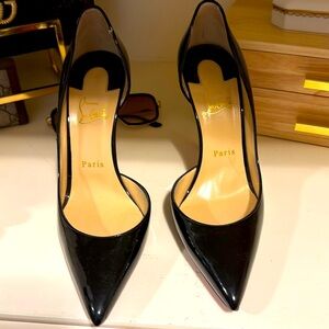 Christian Louboutin patent leather black heels size 38.5